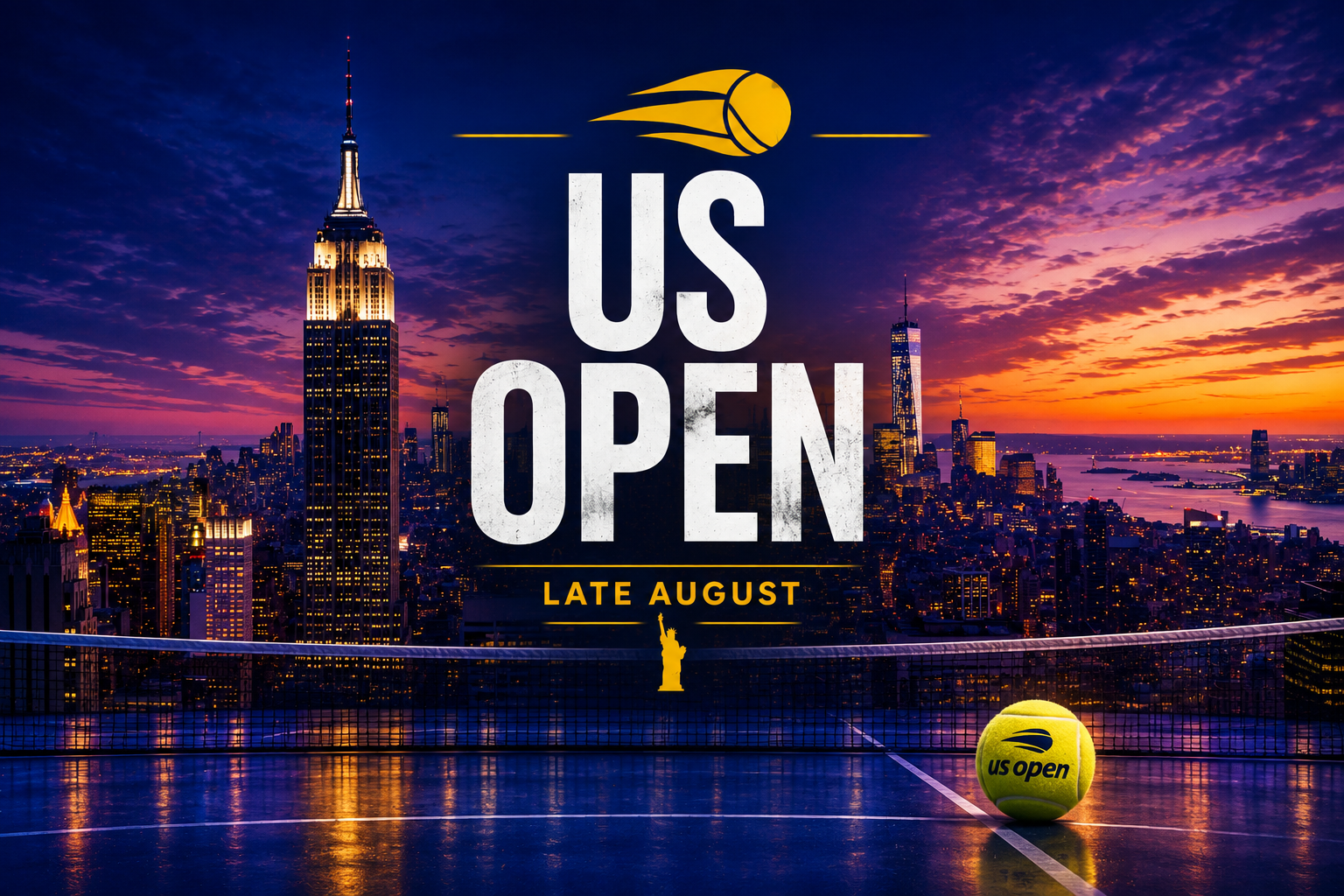 US Open tournament artwork